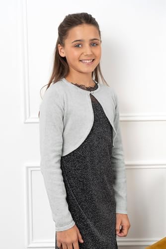 BlackButterfly Kids Long Sleeve Sparkle Cardigan Childrens Girls Bolero Shrug