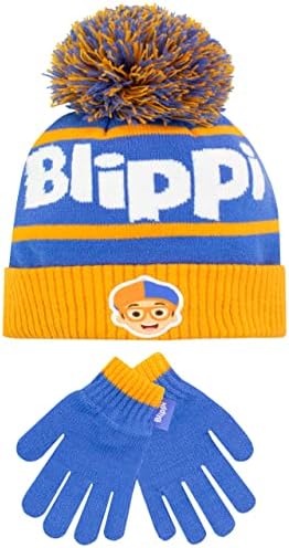 Blippi Kids Winter Hat and Gloves Set Blue One Size