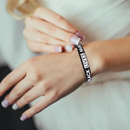 Blm Bracelet - Silicone Wristband Accessory Black Power Band Equality Black Lives Matter Wristband Unisex Blm Support Band Empowerment Silicone Bracelet For Men Women And Teens