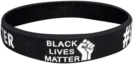 Blm Bracelet - Silicone Wristband Accessory Black Power Band Equality Black Lives Matter Wristband Unisex Blm Support Band Empowerment Silicone Bracelet for Men Women and Teens