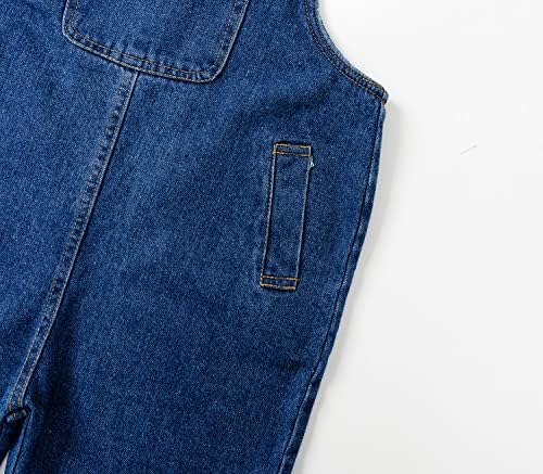 BLOMDES Girls Denim Jumpsuit Dungaree Girls Denim Overall Cropped Pants For 3-12 Years