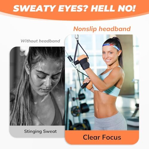 Blooms Sport Headband Kids Men 6 Pack Thin Boys Hairbands Anti-Slip Sweatbands Silicone Elastic Hairbands For Football Running Yoga Tennis