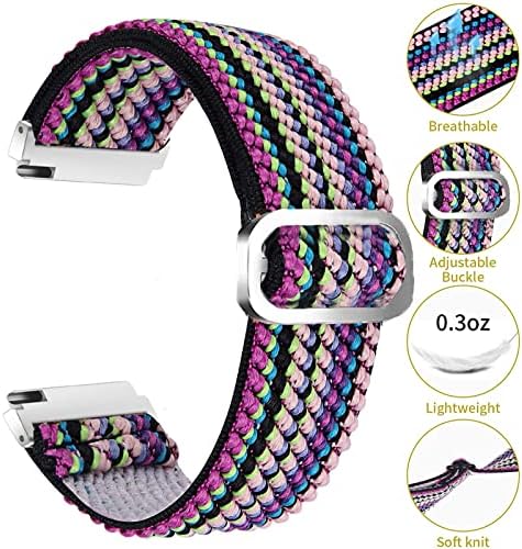 Blueshaweu For 20mm Quick Release Stretch Elastics Nylon Adjustable Replacement Strap Accessories Compatible For HENGTO H69/Butele H69/H69 Kids Fitness Tracker