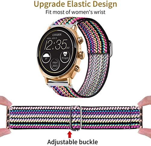 Blueshaweu For 20mm Quick Release Stretch Elastics Nylon Adjustable Replacement Strap Accessories Compatible For HENGTO H69/Butele H69/H69 Kids Fitness Tracker