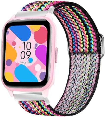 Blueshaweu for 20mm Quick Release Stretch Elastics Nylon Adjustable Replacement Strap Accessories Compatible for HENGTO H69/Butele H69/H69 Kids Fitness Tracker