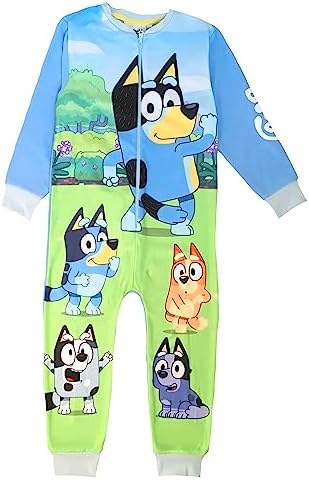 Bluey Boys Girls Kids Onesie Sleepsuit All in One Pyjamas Blue Age 18 Months - 6 Years