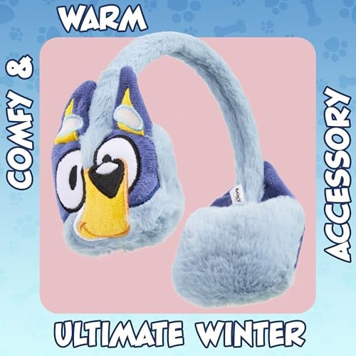 Bluey Girls Fluffy Earmuffs Winter Accessories Ear Warmers - Gifts For Kids