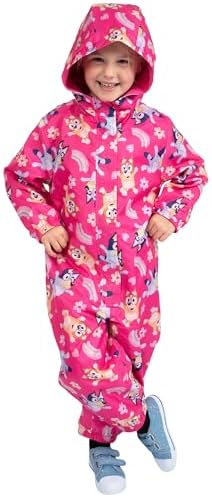 Bluey Girls Puddle Suit Bingo Girls Rain Suit All In One Kids Raincoat Ages 18 Months To 8 Years