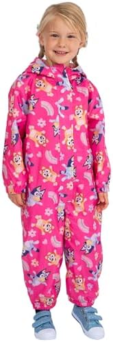 Bluey Girls Puddle Suit Bingo Girls Rain Suit All In One Kids Raincoat Ages 18 Months To 8 Years