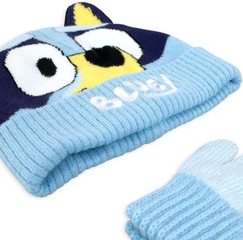 Bluey Kids Hat And Gloves Girls And Boys Winter Hat And Gloves
