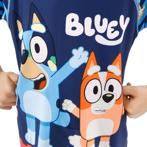 Bluey Swimsuit One Piece Boys Swimsuit Children's Swimming Costumes Ages 18 Months To 8 Years