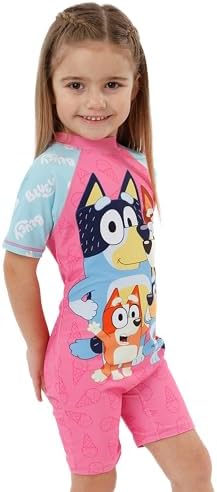 Bluey Swimsuit One Piece Girls Swimsuit Children's Swimming Costumes Ages 18 Months To 8 Years
