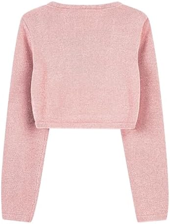 Bolerose Girls Long Sleeve Sparkle Cardigan Childrens Kids Bolero Shrug