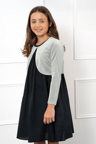 Bolerose Girls Long Sleeve Velvet Childrens Kids Sweater Bolero Shrug