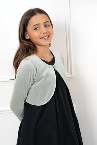 Bolerose Girls Long Sleeve Velvet Childrens Kids Sweater Bolero Shrug