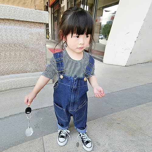 Boodtag Baby Boy Girl Jean Dungarees Toddler Denim Adjustable Straps Overalls