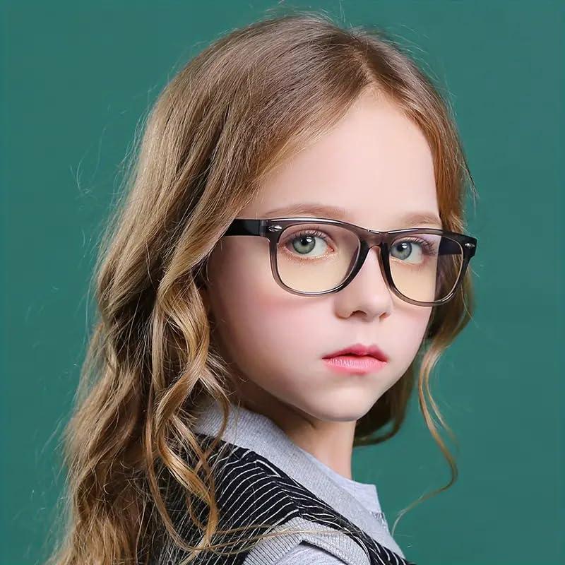 Boolavard Nerd Glasses – Fake Fashion Glasses For Kids – Non-Prescription Non-Polarized Fake Glasses – Costume Glasses For Halloween Or Cosplay Age 4-12