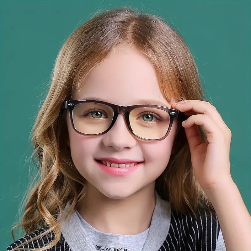 Boolavard Nerd Glasses – Fake Fashion Glasses For Kids – Non-Prescription Non-Polarized Fake Glasses – Costume Glasses For Halloween Or Cosplay Age 4-12