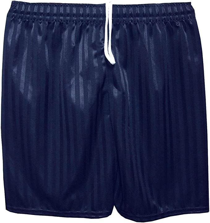 BOOM Prime Kids Unisex PE Shorts – Shadow Stripe Sports Shorts for Boys & Girls Elastic Waist with Drawstring – Football Cycling Summer Play – Ages 3–14