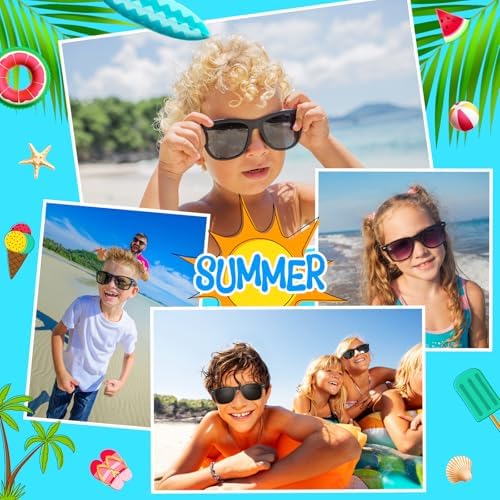 BOUBONI Kids Sunglasses Bulk Retro Party Favors For Wedding Beach Summer Pool Party Supplies Goodie Stuffers