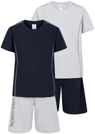 Boys 2 Pack Short Pyjamas Nightwear PJ Sets Twin Pack 9 10 11 12 13 14 15 16 Years