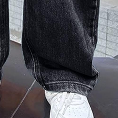 Boys Baggy Jeans Y2K Vintage Cargo Trousers Children's Spring Wide Leg Streetwear Hip Hop Trouser Casual Straight Bootcut Jean Denim Pants With Pockets For Kid Fit Teenager Boys Cargo Pants