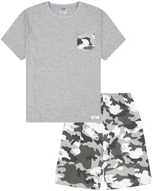 Boys Camouflage 100% Cotton Short Pyjama Set