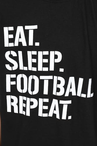 Boys Eat Sleep Football Repeat White Short Cotton Pyjamas