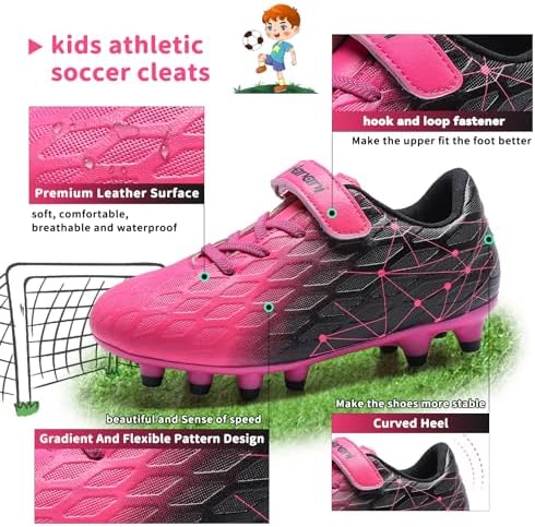 Boys Football Boots Shoes Kids Girls FG/AG Soccer Athletics Training Sport Running Shoes Profession Competition Teenager Indoor Outdoor Cleats Sneakers For Unisex
