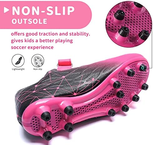 Boys Football Boots Shoes Kids Girls FG/AG Soccer Athletics Training Sport Running Shoes Profession Competition Teenager Indoor Outdoor Cleats Sneakers For Unisex