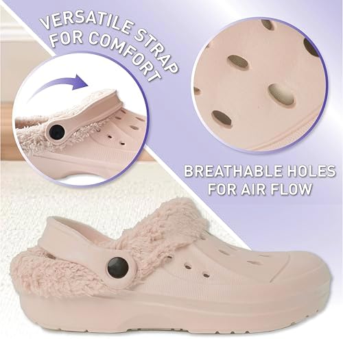 Boys Girls Clogs Fleece Lined Unisex Cosy Warm Boys Sandals Slippers Slip On