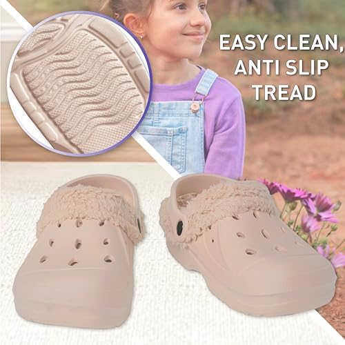 Boys Girls Clogs Fleece Lined Unisex Cosy Warm Boys Sandals Slippers Slip On