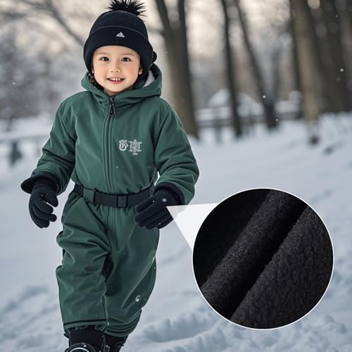 Boys Girls Fleece Thermal Gloves - Lightweight Anti-Slip Winter Gloves With Touchscreen Function For Outdoor Activities