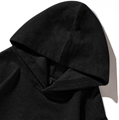 Boys Girls Plain Hoodie With Pocket Loose Hoodies Kids School Jumper Solid Color Long Sleeve Hooded Sweatshirt Cotton Sports Pullover Outdoor