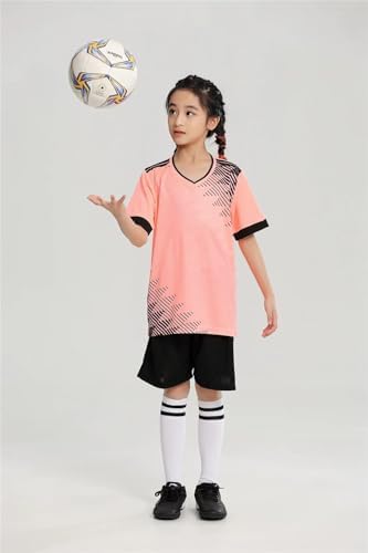 Boys Girls Sport Shorts Sets Kids Soccer Uniform Jersey Kit Football Training Suit School PE Tracksuit Mesh 4-13 Years