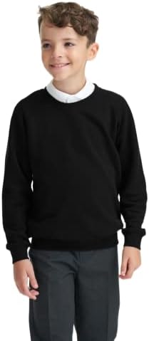 Boys Girls Unisex School Crew Neck Jumper Round Neck Fleece Sweatshirt Uniform Ages 3-16 Years