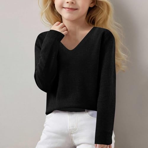 Boys Girls V-Neck Jumper Kids School Un