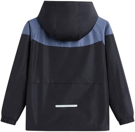 Boys Girls Waterproof Jacket Rain Jackets Hooded Raincoat Lightweight Mesh Lined Rain Coats For Kids 5-16 Years