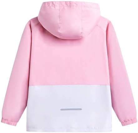Boys Girls Waterproof Jacket Rain Jackets Hooded Raincoat Lightweight Mesh Lined Rain Coats For Kids 5-16 Years