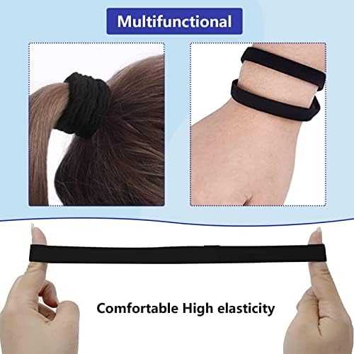 Boys Headband For Kids With Non-Slip Inner Silicone Ring 8 PCS Nylon & Silicone Circumference 7.87" Sports Headband With Nylon Sweat Resistance Suitable For All Recreational Sports