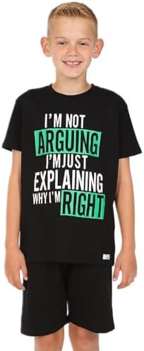 Boys I'm Not Arguing I'm Just Explaining Why I'm Right Short Cotton Pyjamas