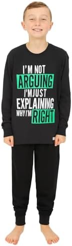 Boys I'm Not Arguing I'm Just Explaining Why I'm Right Long Cotton Pyjamas