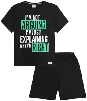 Boys I'm Not Arguing I'm Just Explaining Why I'm Right Short Cotton Pyjamas