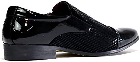 Boys New Comfort Smart Fashion Boat Wedding Party Slip On Brogues Formal/Casual Pointed Toe Shoes All UK Sizes- Black/Blue/Red