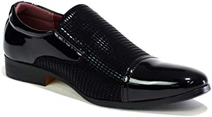 Boys New Comfort Smart Fashion Boat Wedding Party Slip On Brogues Formal/Casual Pointed Toe Shoes All UK Sizes- Black/Blue/Red