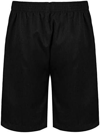 Boys Pull On School Shorts Uniform Elasticated Pull Up - Ages 2-16y (NO ZIPS OR Hooks)