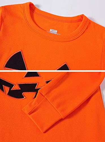Boys Pyjamas Halloween Costumes For Kids Nightwear Cotton Toddler Clothes Girls Fun Sleepwear Unisex Pumpkin Lantern Long Sleeve 2 Piece PJs Sets 1-12 Years