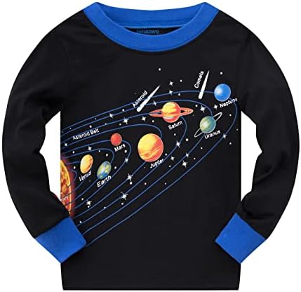 Boys Pyjamas Sets Solar System Space Pyjamas Cotton Long Sleeve Christmas Pjs 2 Piece Outfit Pajamas For Kids Clothes 2-11 Years