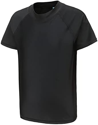 Boys Short Sleeve Swimsuit Kids Rash Guard Child Quick Dry Swim Shirts Boys Rash Vest Age 4-16