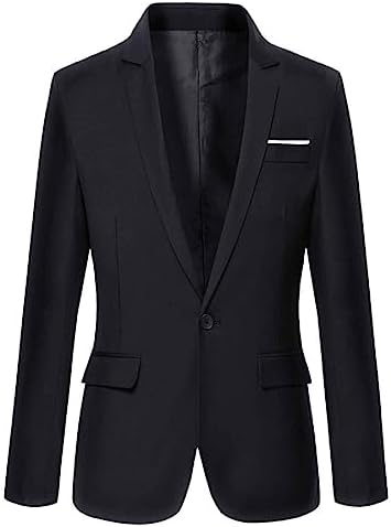 Boys Suit Jackets Long Sleeve Blazer Slim Fit Suit One Button Blazer Dress Business Wedding Party Jacket Solid Color Formal Blazer Suit Top Outerwear
